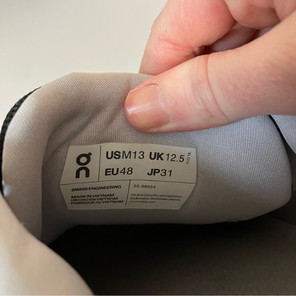 Men’s On Running On Cloudgo Black Glacier Running Sneakers size 13 - Picture 7 of 9